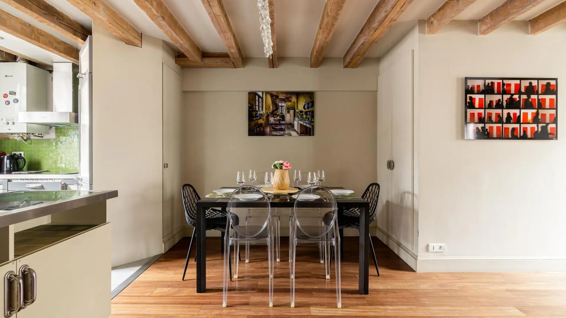 Apartment Quartier Mezzanine & 1br Le Marais Temple Free Netflix